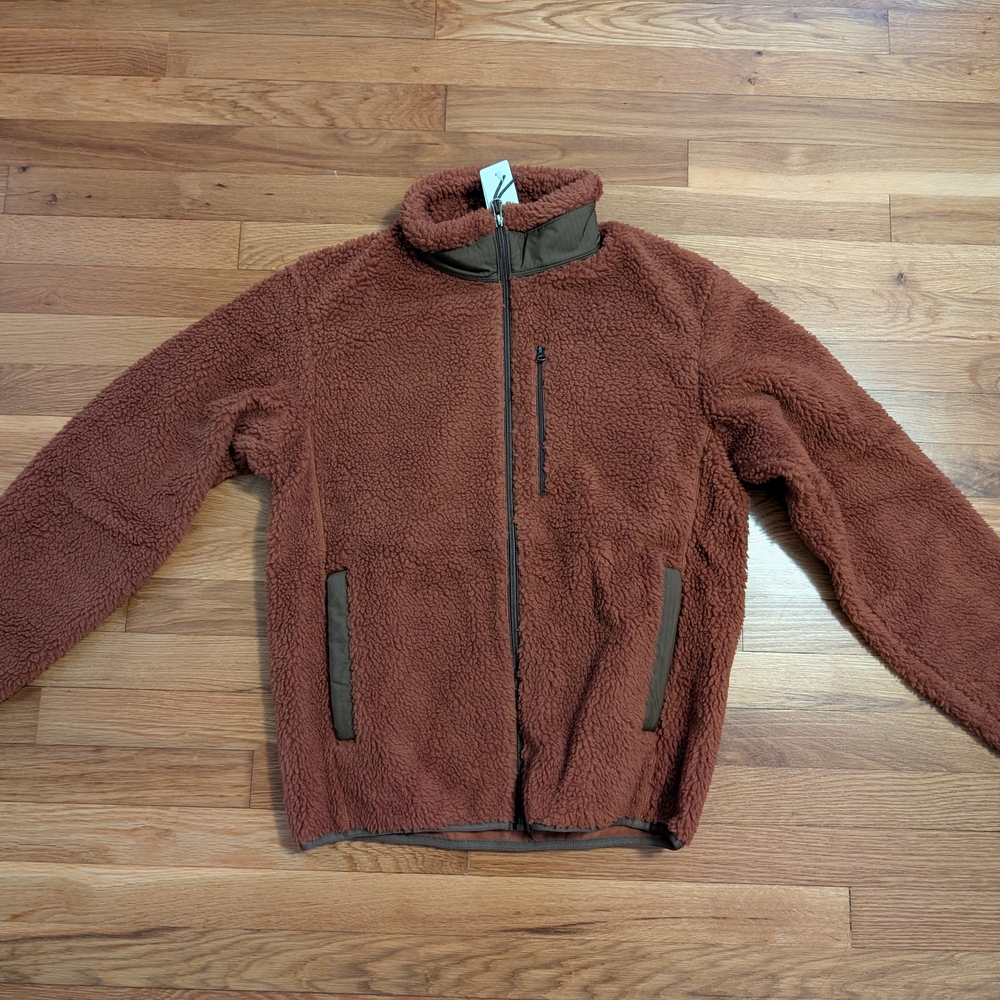 Men's Brown Sherpa Jacket